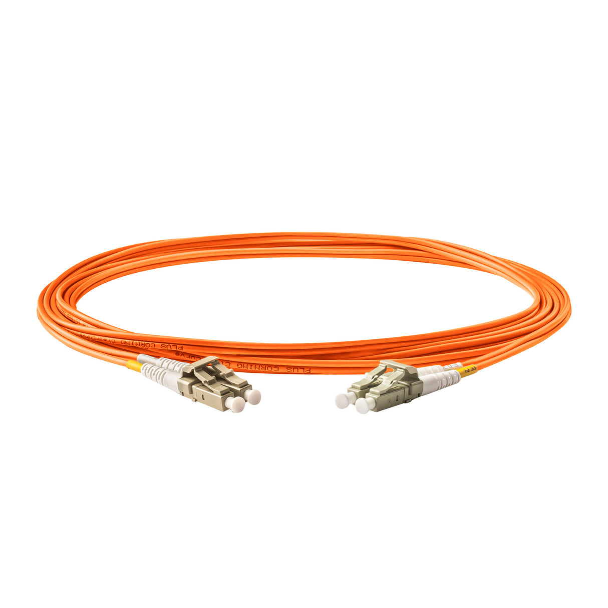 0.2dB LC/UPC to LC/UPC Multimode OM1 Duplex Fiber Patch Cable | Corning InfiniCor 300 Optical 62.5 µm Multimode Fiber | Orange LSZH Jacket