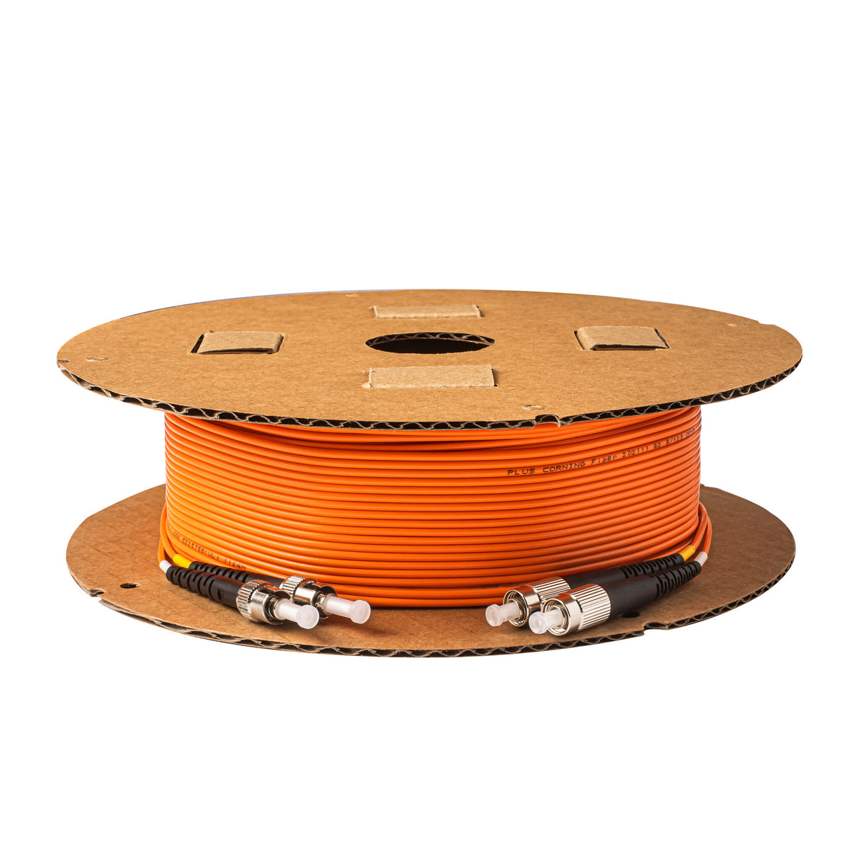 0.2dB ST/UPC to FC/UPC Multimode OM1 Duplex Fiber Patch Cable | Corning InfiniCor 300 Optical 62.5 µm Multimode Fiber | Orange LSZH Jacket