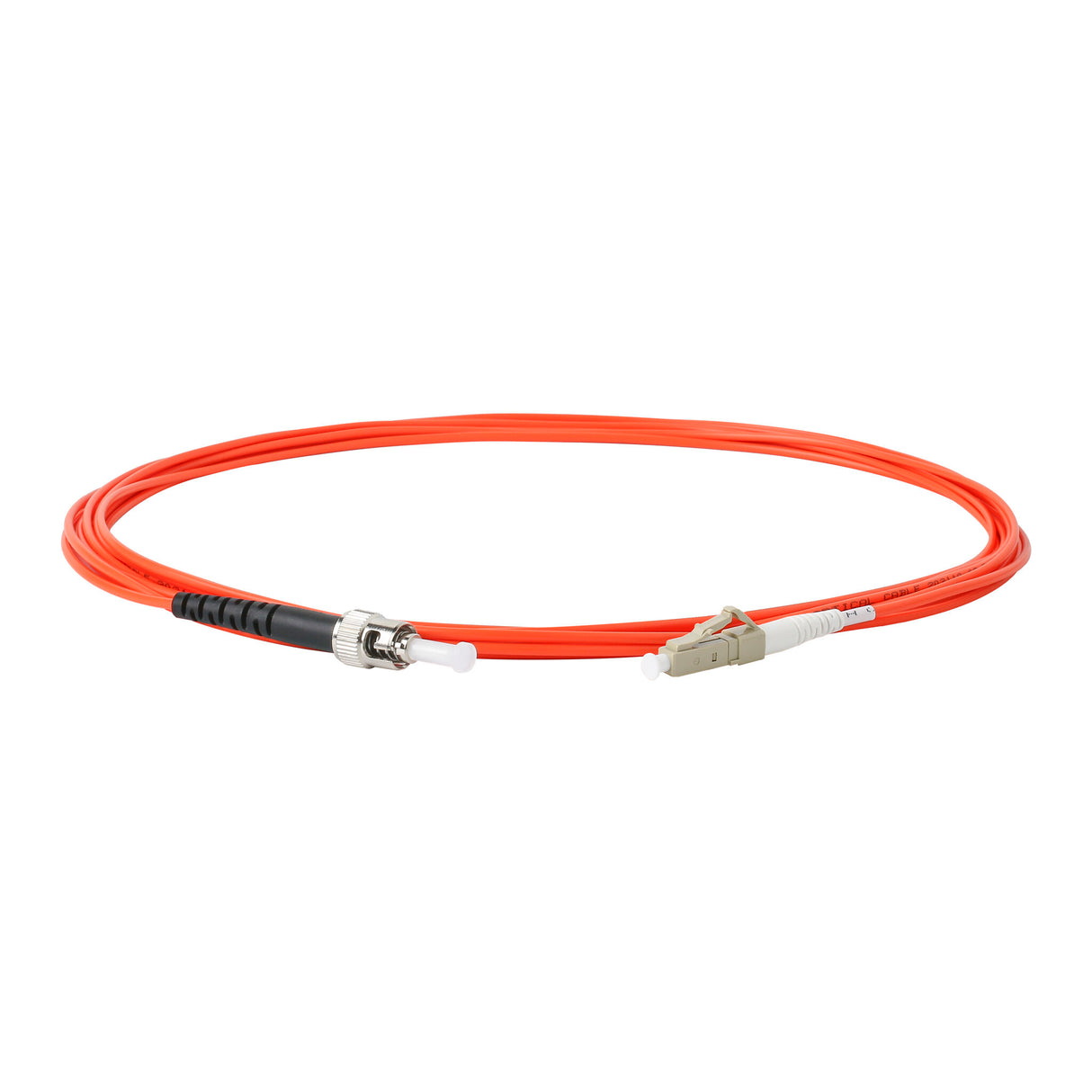 電信級 0.2dB LC/UPC to ST/UPC 多模 OM1 單工光纖跳線 | 康寧纖芯 | 橘色 LSZH 低煙無鹵外被
