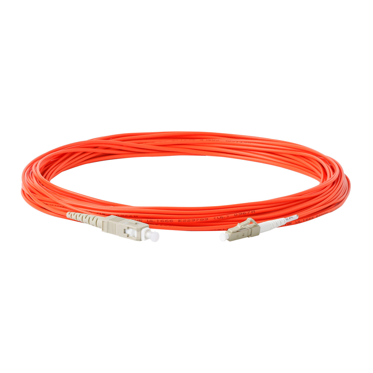 電信級 0.2dB SC/UPC to LC/UPC 多模 OM1 單工光纖跳線 | 康寧纖芯 | 橘色 LSZH 低煙無鹵外被