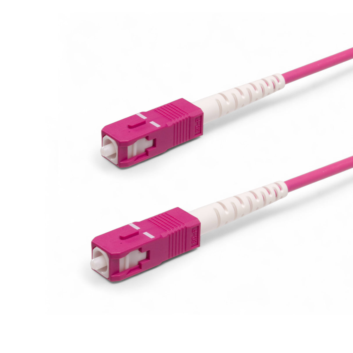 SpeedyFiberTX SC/UPC to SC/UPC Multimode OM4 Simplex Fiber Patch Cable | Corning ClearCurve OM4 50 µm Laser-Optimized Fiber | Magenta Jacket ,Magenta Connectors