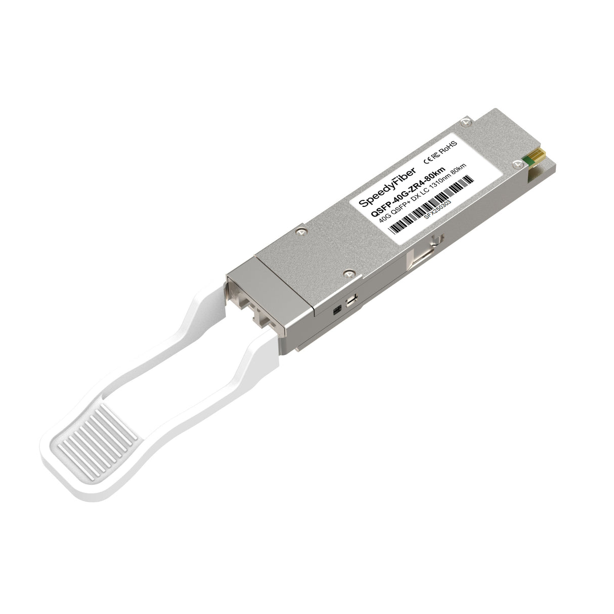 SpeedyFiberTX 40GBASE-ZR4 QSFP+ 1310nm 80km DOM Duplex LC/UPC SMF Optical Transceiver Mod