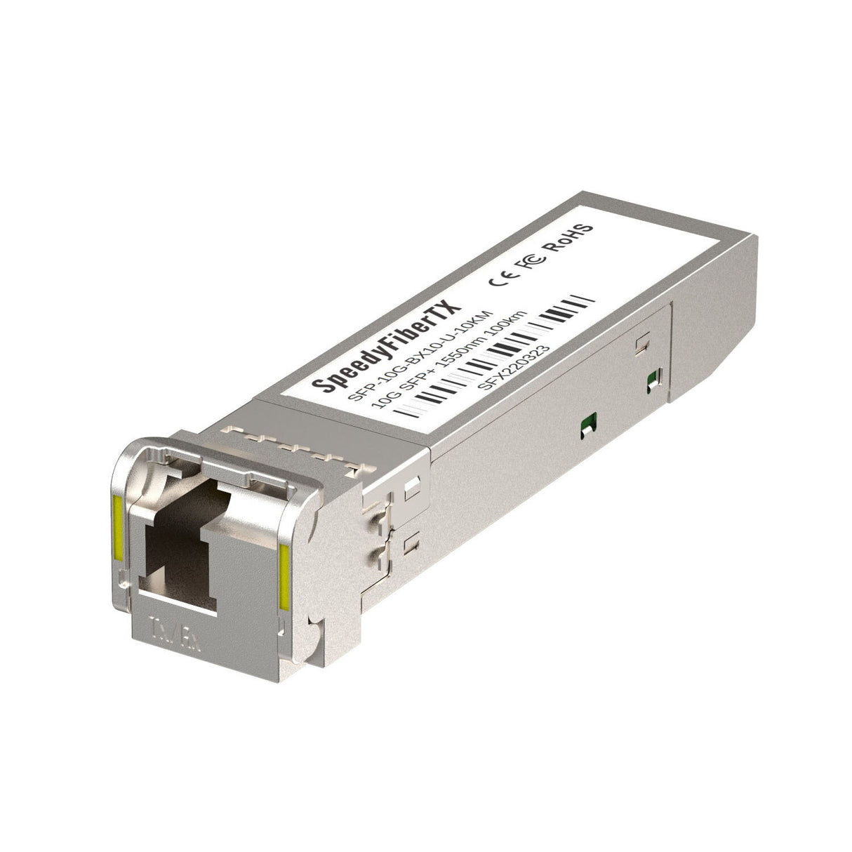 SpeedyFiberTX 10GBASE-BX10-U SFP+ BiDi Transceiver Module | 1270nm-TX/1330nm-RX 10km LC DOM