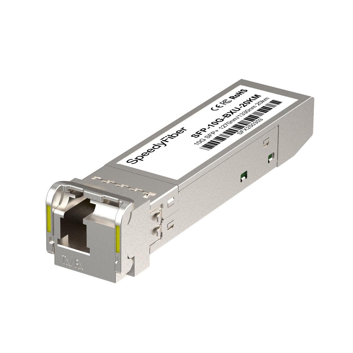 (U&D Combined) SpeedyFiberTX 10GBASE-BX20-U BiDi SFP+ 1270nm-TX/1330nm-RX 20km DOM Simplex LC/UPC SMF Optical Transceiver Module