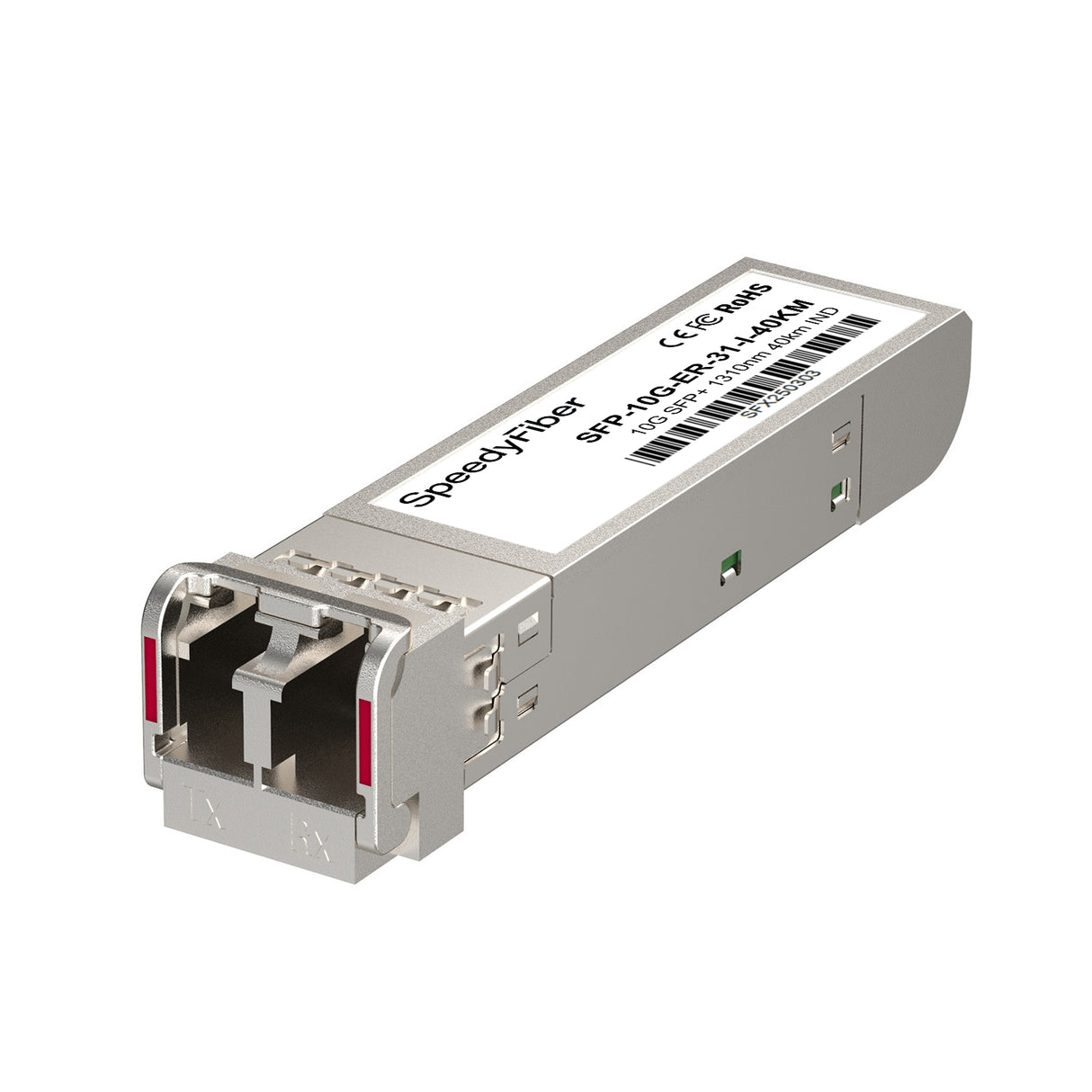 SpeedyFiberTX 10GBASE-ER SFP+ 1310nm 40km DOM Duplex LC/UPC SMF Optical Transceiver Module (Industrial)
