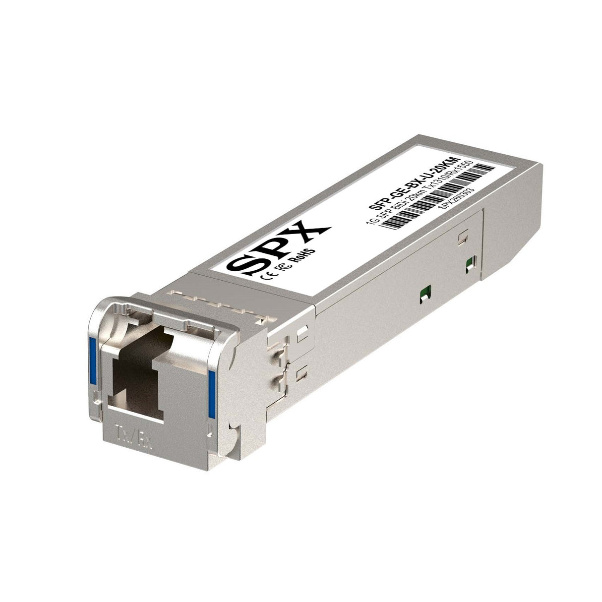 1000BASE-BX SFP BiDi Transceiver Module|SMF Tx1310nm/Rx1550nm 20km LC DOM