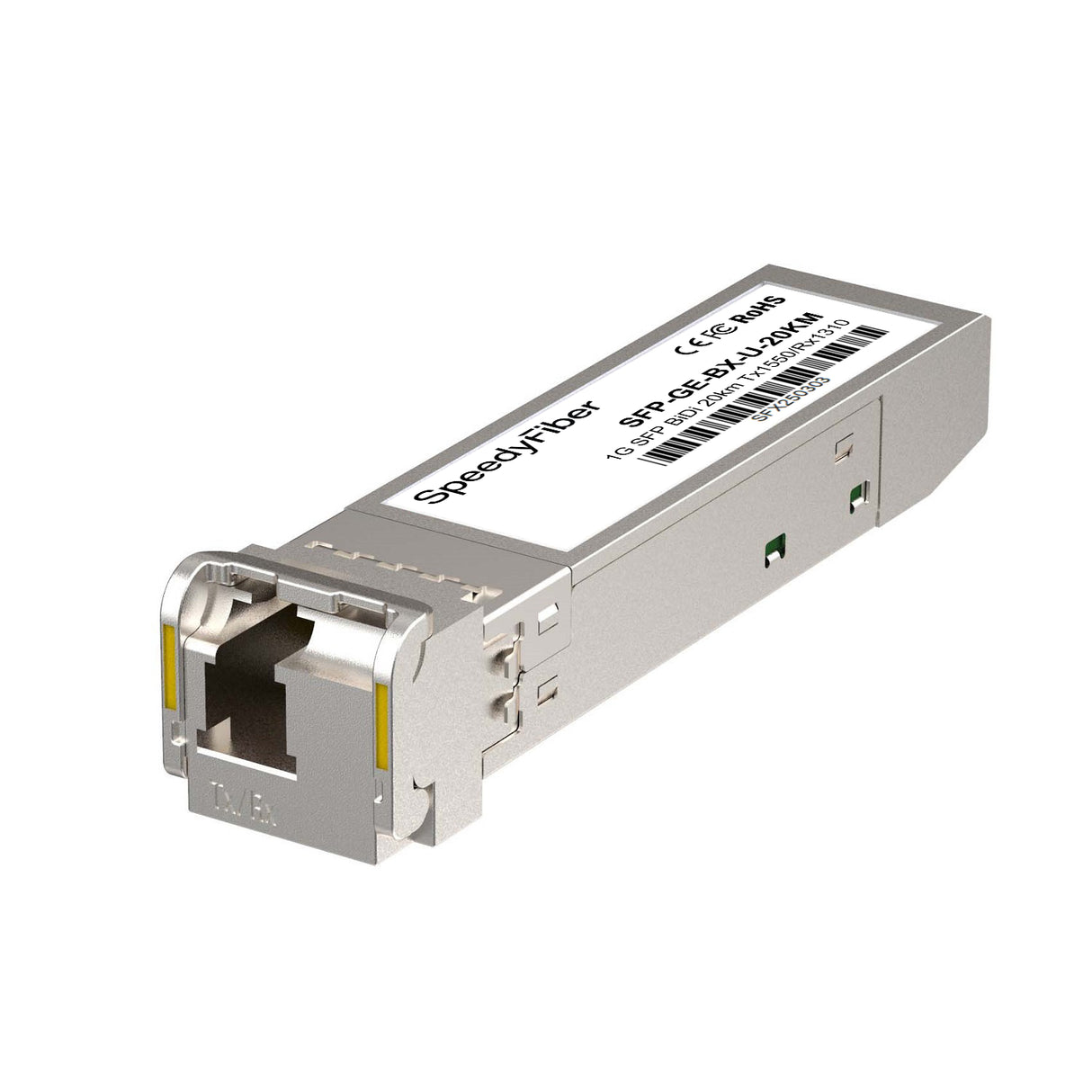 1000BASE-BX SFP BiDi Transceiver Module|SMF Tx1310nm/Rx1550nm 20km LC DOM