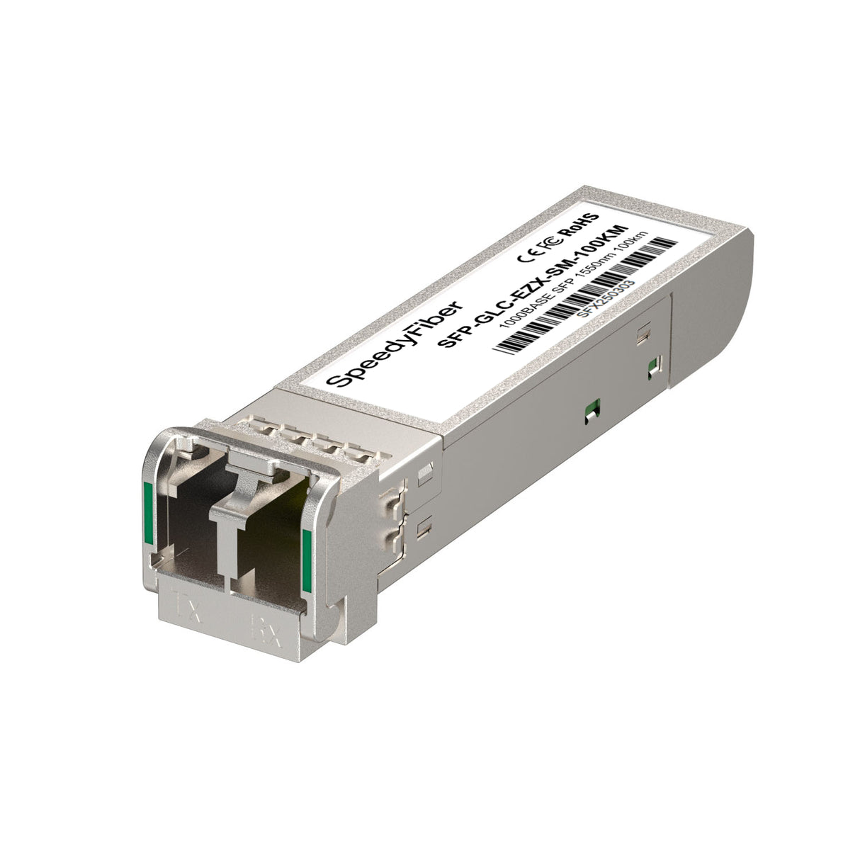1000BASE-EX SFP Industrial Single Mode Fiber Module | 1550nm 100km | DOM Monitoring | LC/UPC Interface