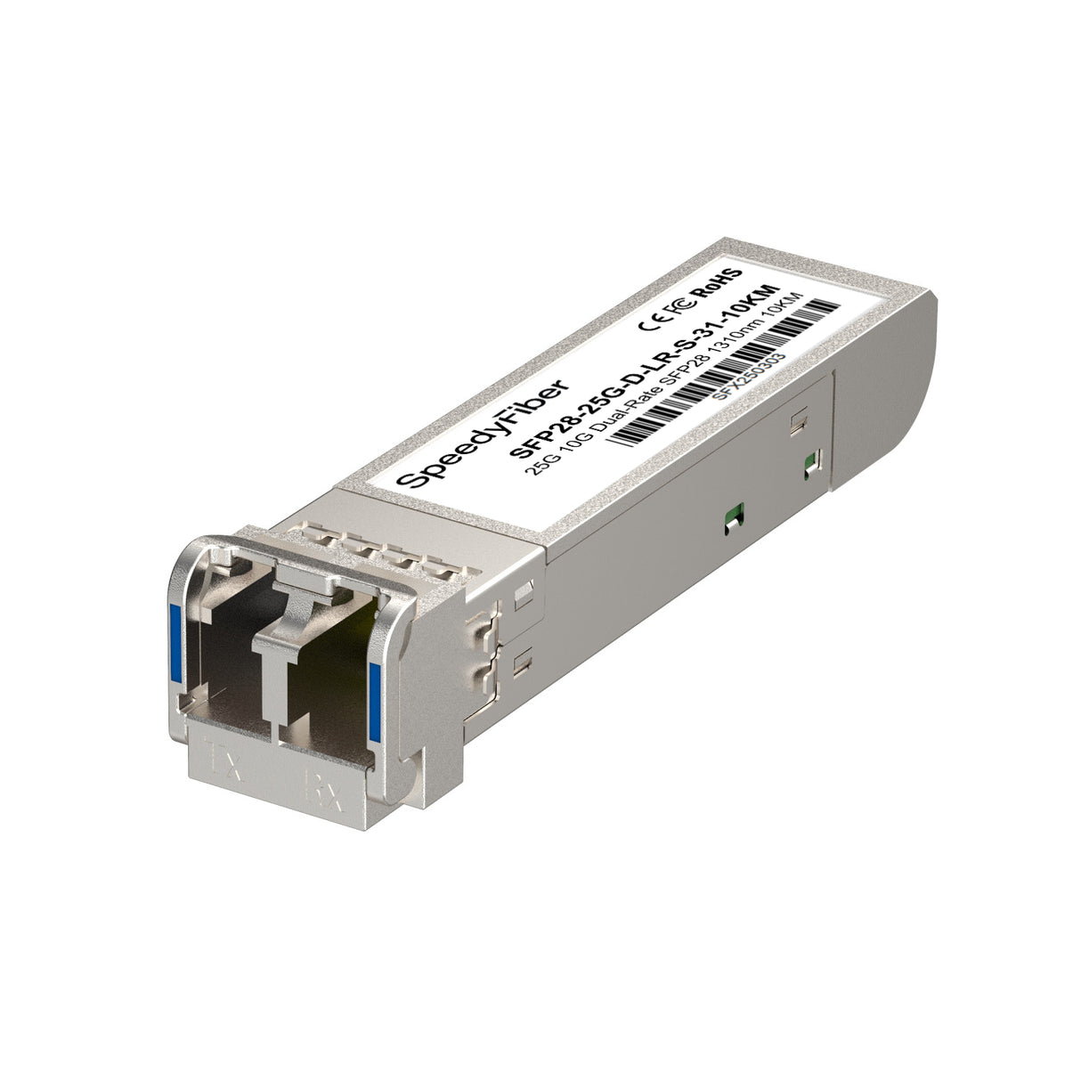10/25GBASE-LR SFP28 Dual-rate 1310nm 10km DOM Duplex LC/UPC SMF Optical Transceiver Module