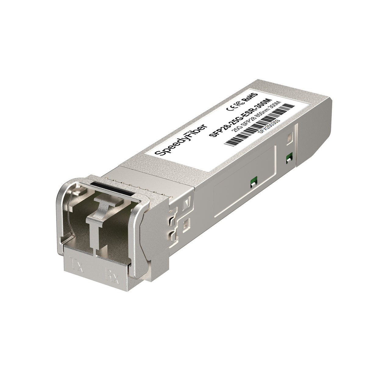25GBASE-ESR SFP28 850nm 300m DOM Duplex LC/UPC MMF Optical Transceiver Module