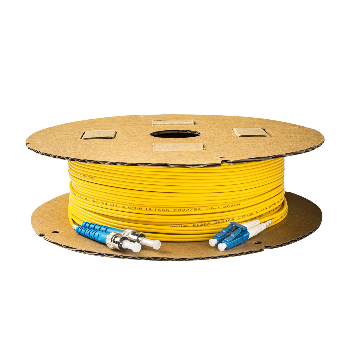 0.2dB LC/UPC to ST/UPC Single-mode Duplex Fiber Patch Cable | Corning SMF-28 Ultra Fiber | OS1/OS2 Compatible | LSZH Jacket