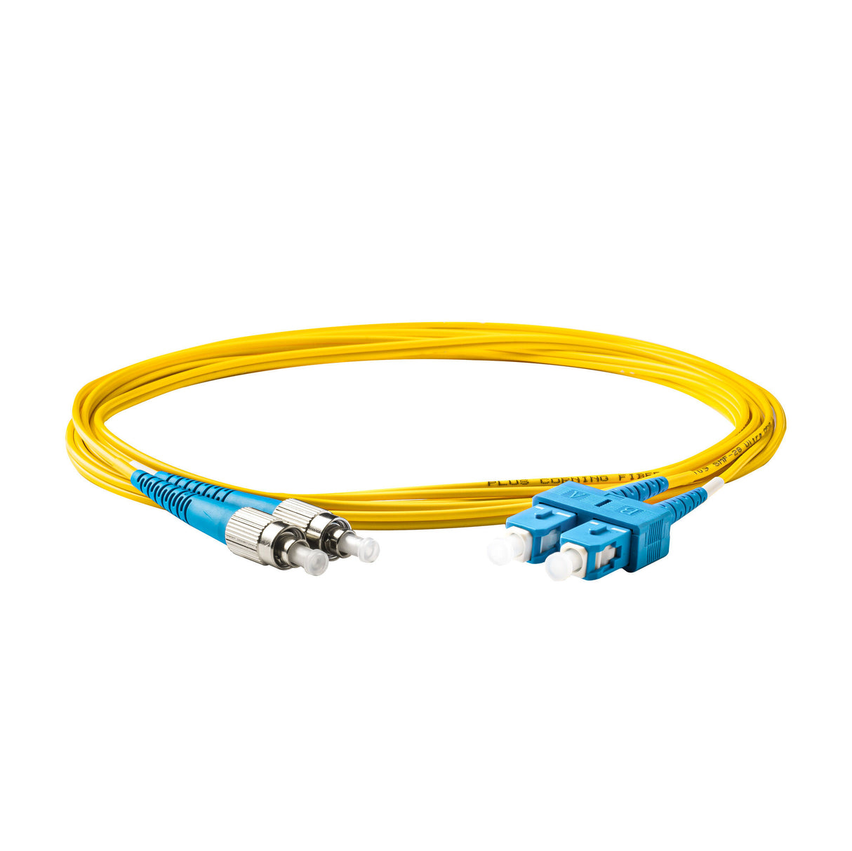 Low Loss 0.15dB SC/UPC to FC/UPC Single-mode Duplex Fiber Patch Cable | Corning SMF-28 Ultra Fiber | OS1/OS2 Compatible | OFNR Jacket
