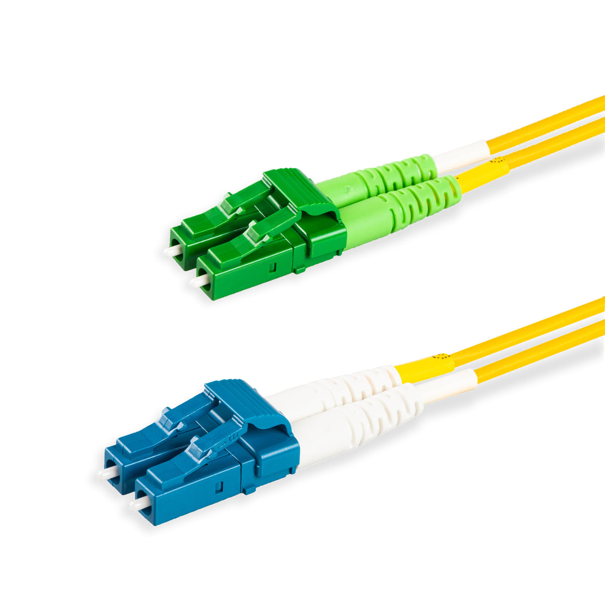 SpeedyFiberTX LC/APC to LC/UPC Single-Mode Duplex Fiber Patch Cable | Corning SMF-28 Ultra Fiber | OS1/OS2 Compatible