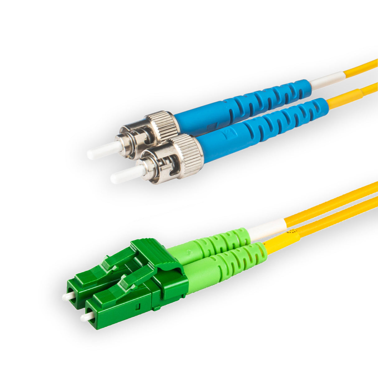 0.2dB LC/APC to ST/UPC Single-mode Duplex Fiber Patch Cable | Corning SMF-28 Ultra Fiber | OS1/OS2 Compatible | OFNR Jacket