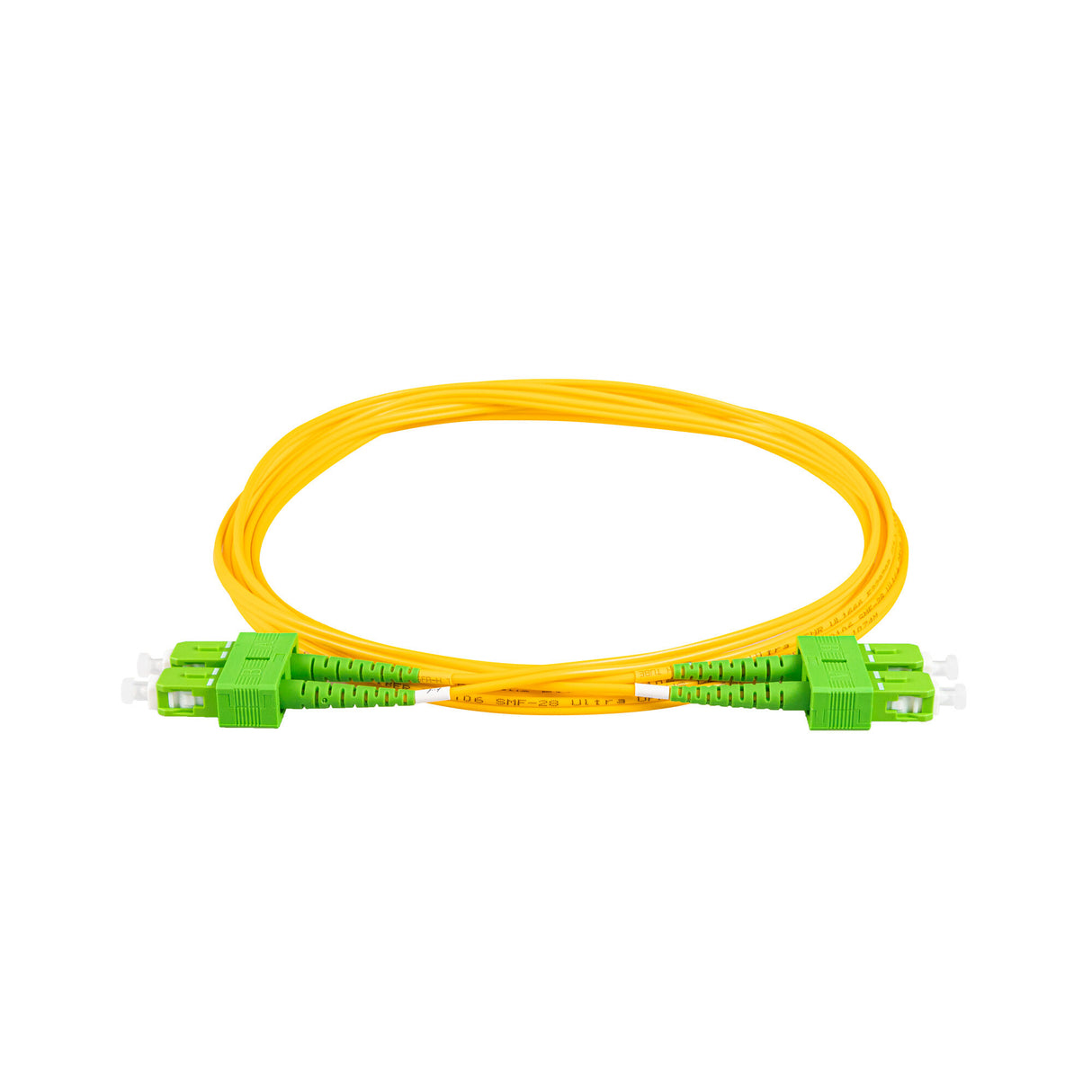 0.2dB SC/APC to SC/APC Single-mode Duplex Fiber Patch Cable | Corning SMF-28 Ultra Fiber | OS1/OS2 Compatible | OFNR Jacket
