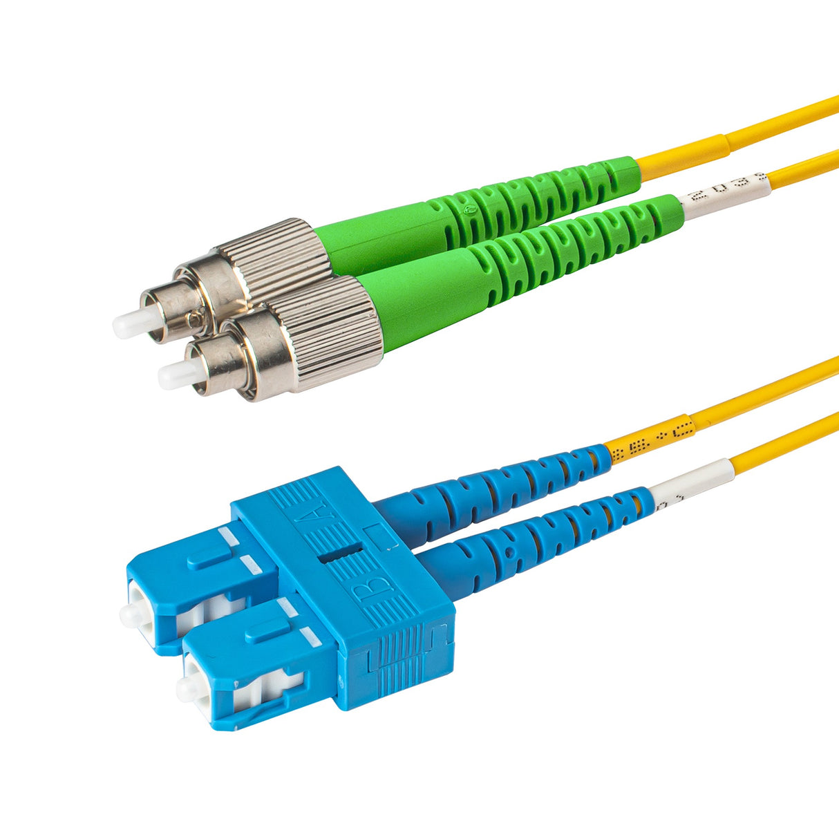 0.2dB FC/APC to SC/UPC Single-mode Duplex Fiber Patch Cable | Corning SMF-28 Ultra Fiber | OS1/OS2 Compatible | OFNR Jacket