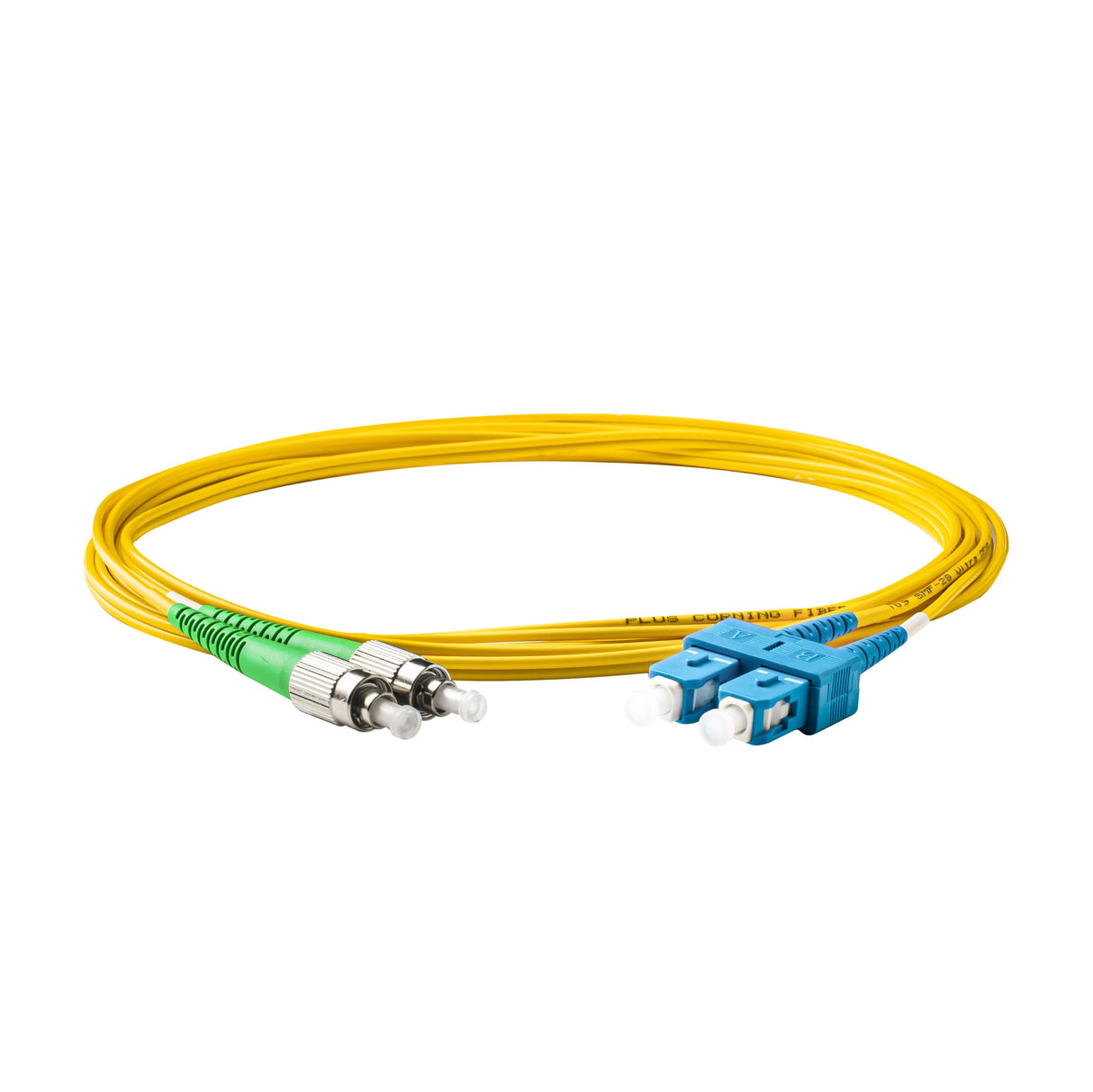 0.2dB FC/APC to SC/UPC Single-mode Duplex Fiber Patch Cable | Corning SMF-28 Ultra Fiber | OS1/OS2 Compatible | OFNR Jacket