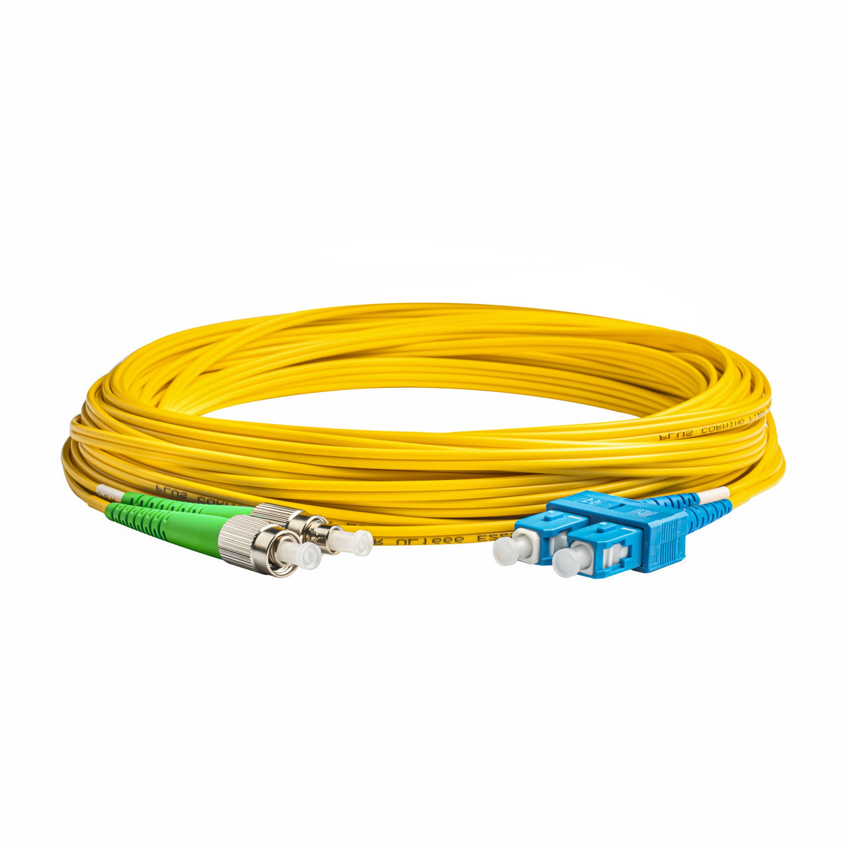 0.2dB FC/APC to SC/UPC Single-mode Duplex Fiber Patch Cable | Corning SMF-28 Ultra Fiber | OS1/OS2 Compatible | OFNR Jacket