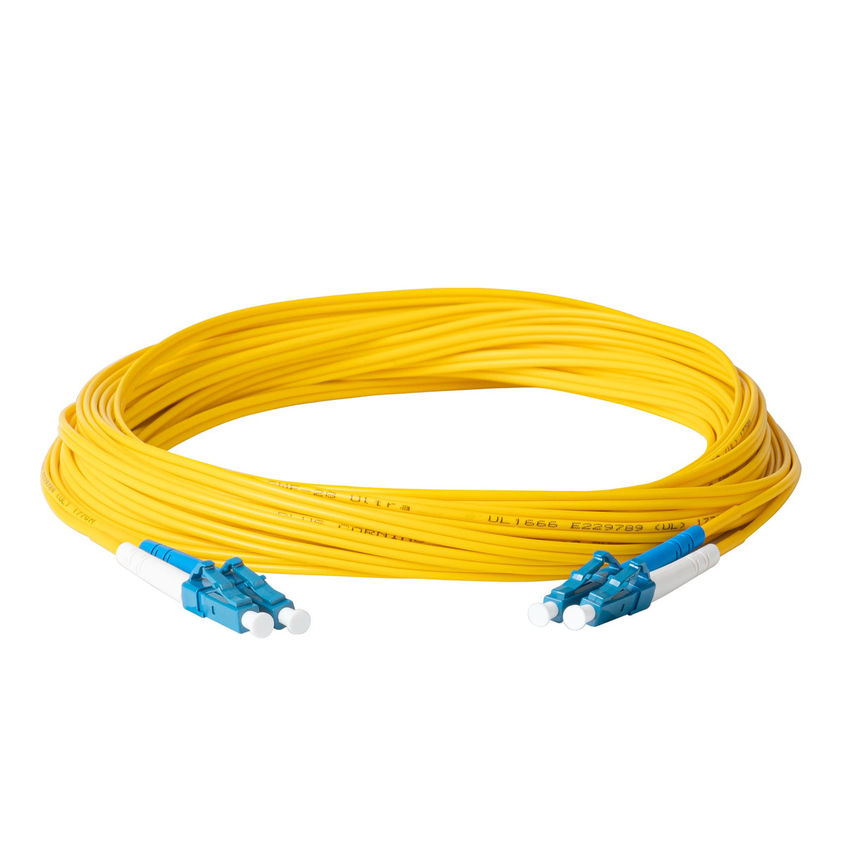 TAA Compliant Fiber Patch Cable | 0.2dB LC/UPC to LC/UPC Single-mode Duplex | Corning SMF-28 Ultra Fiber | OS1/OS2 Compatible | OFNP Jacket