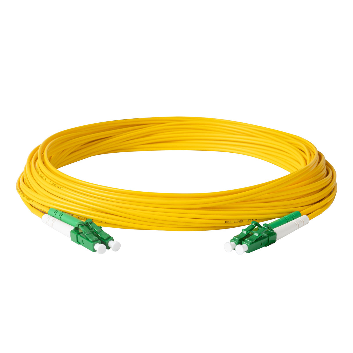 TAA Compliant Fiber Patch Cable | 0.2dB LC/APC to LC/APC Single-mode Duplex | Corning SMF-28 Ultra Fiber | OS1/OS2 Compatible | OFNP Jacket