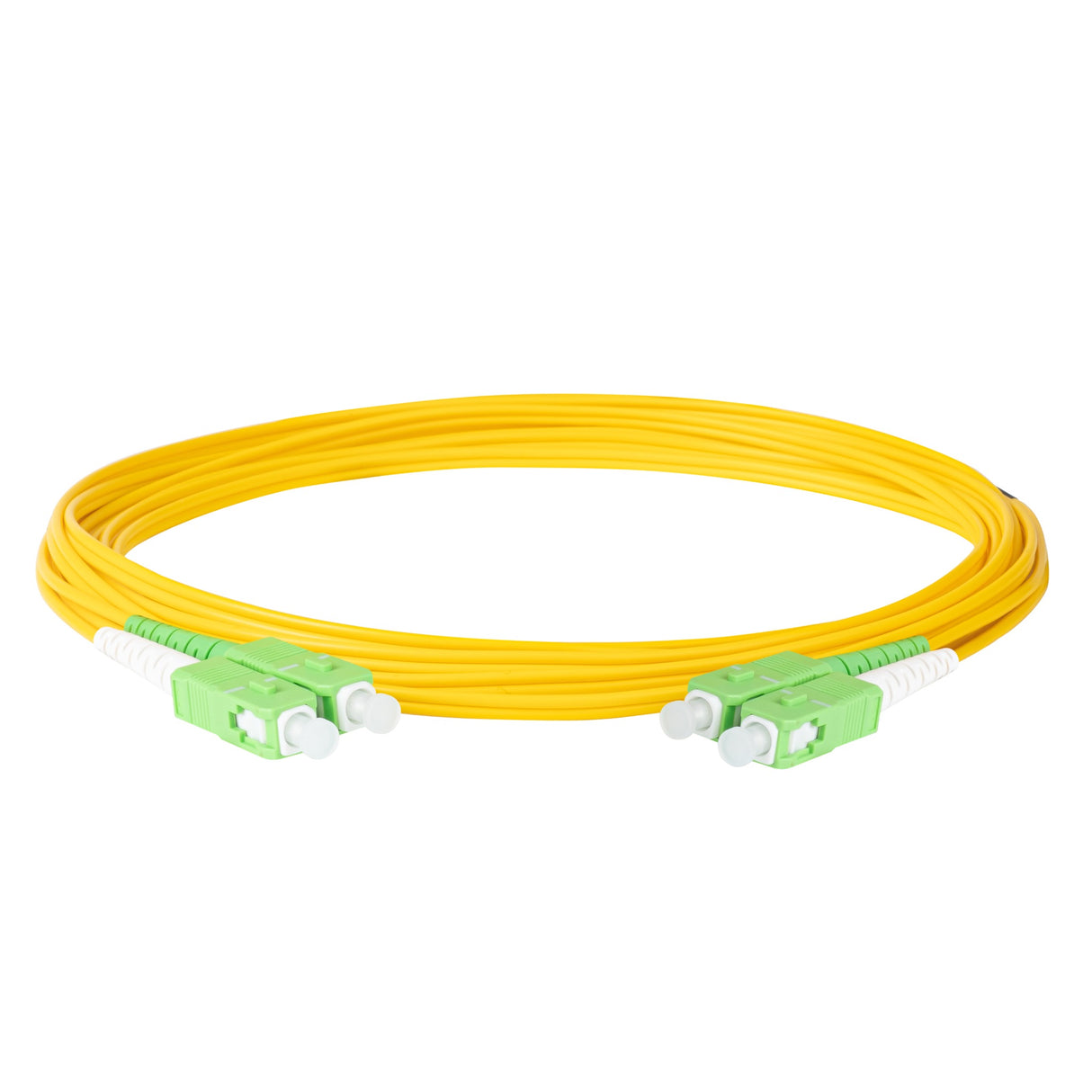 TAA Compliant Fiber Patch Cable | 0.2dB SC/APC to SC/APC Single-mode Duplex | Corning SMF-28 Ultra Fiber | OS1/OS2 Compatible | OFNP Jacket