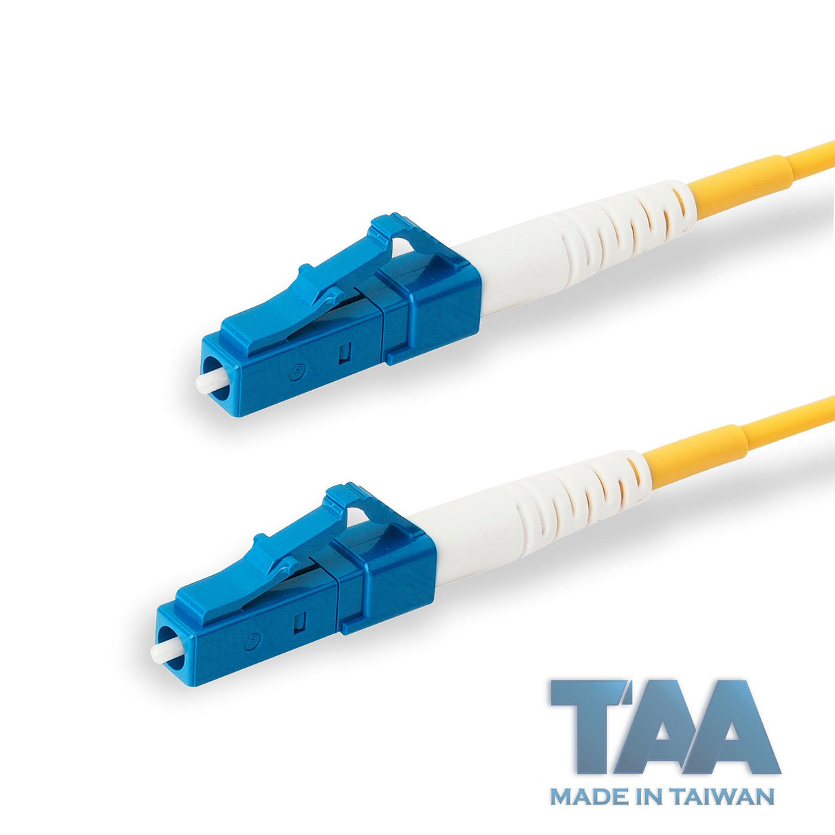 TAA Compliant Fiber Patch Cable | 0.2dB LC/UPC to LC/UPC Single-mode Simplex | Corning SMF-28 Ultra Fiber | OS1/OS2 Compatible | OFNP Jacket