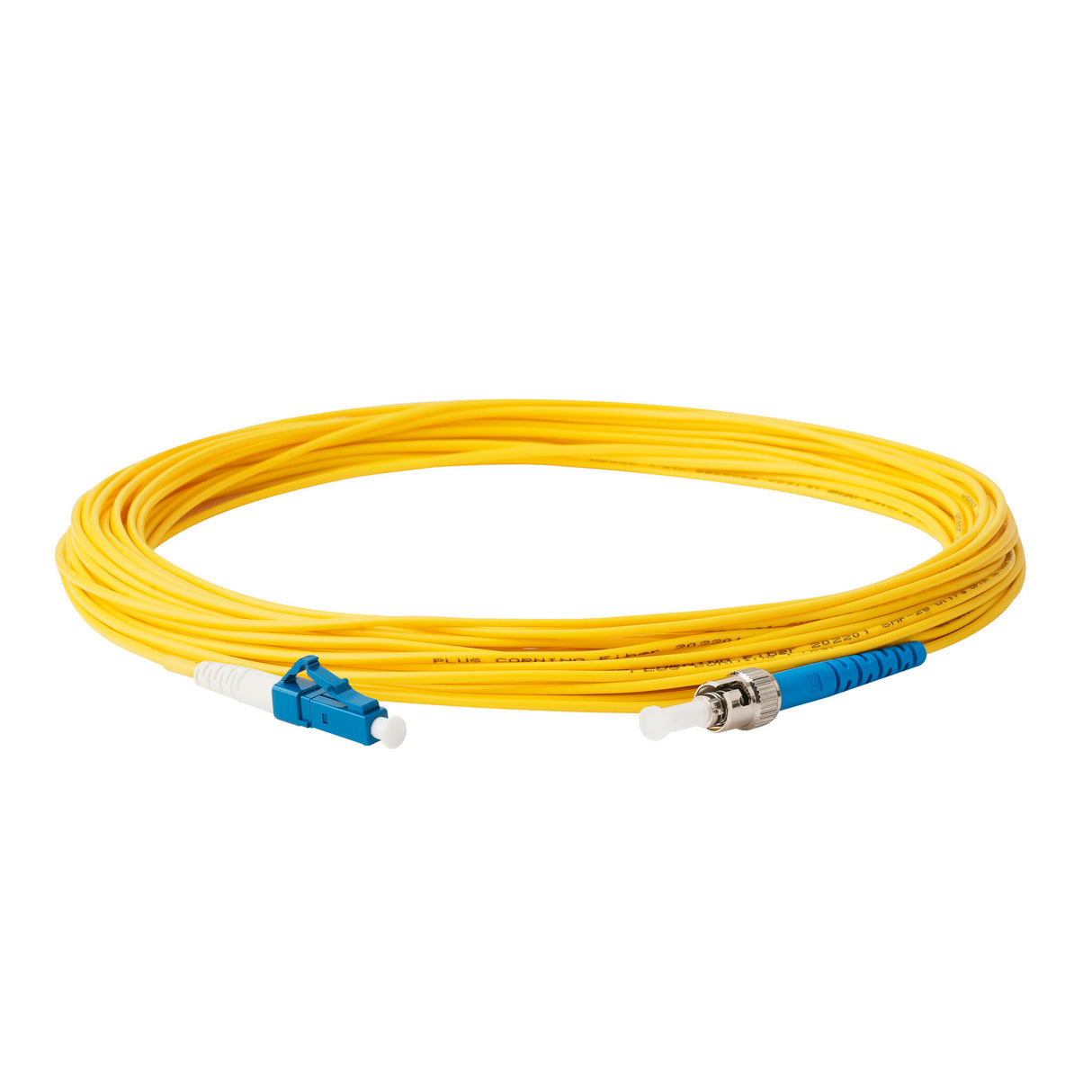 0.2dB Slim LC/UPC to ST/UPC Single-mode Simplex Fiber Patch Cable | Corning SMF-28 Ultra Fiber | OS1/OS2 Compatible | OFNR Jacket