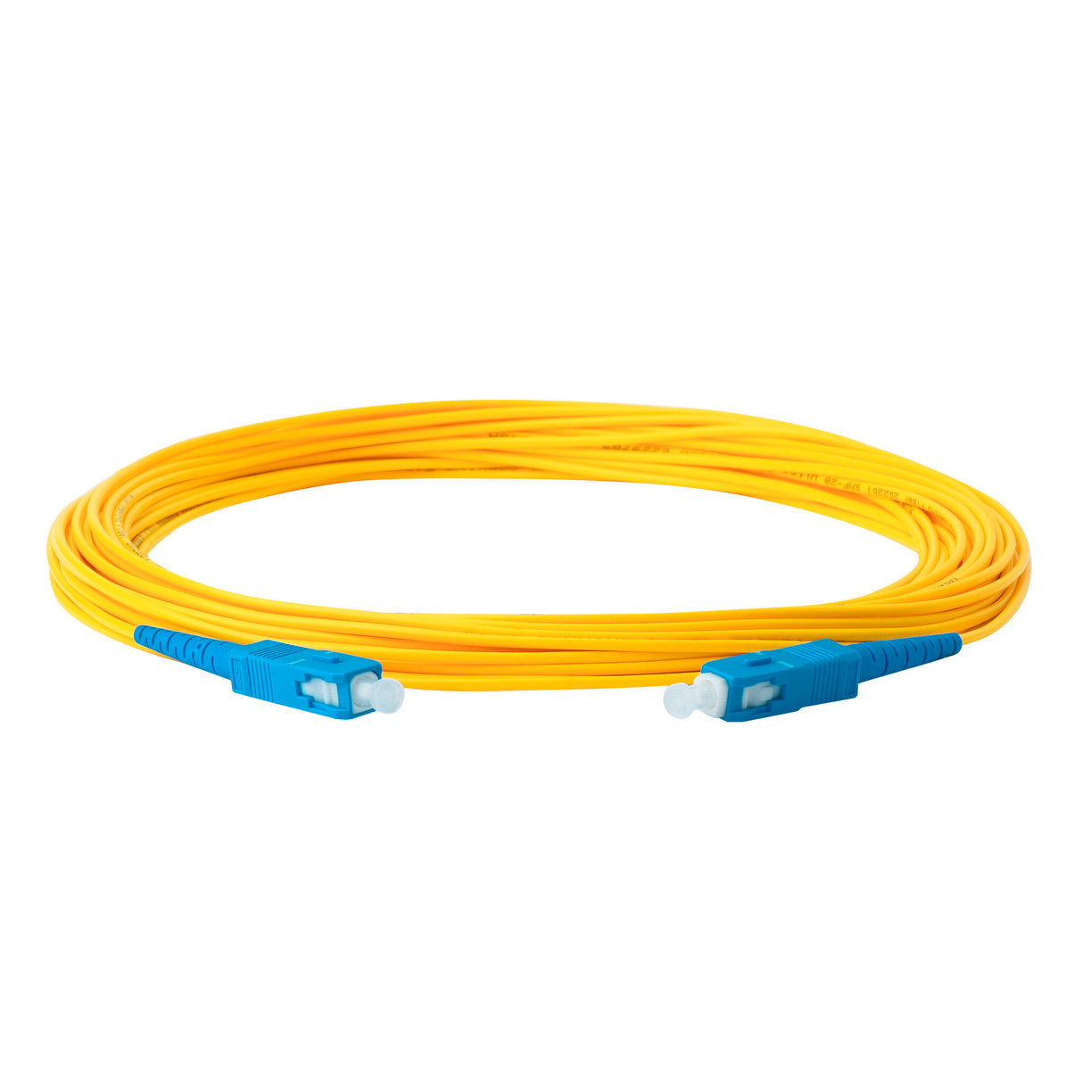 Low Loss 0.15dB SC/UPC to SC/UPC Single-mode Simplex Fiber Patch Cable | Corning SMF-28 Ultra Fiber | OS1/OS2 Compatible | LSZH Jacket
