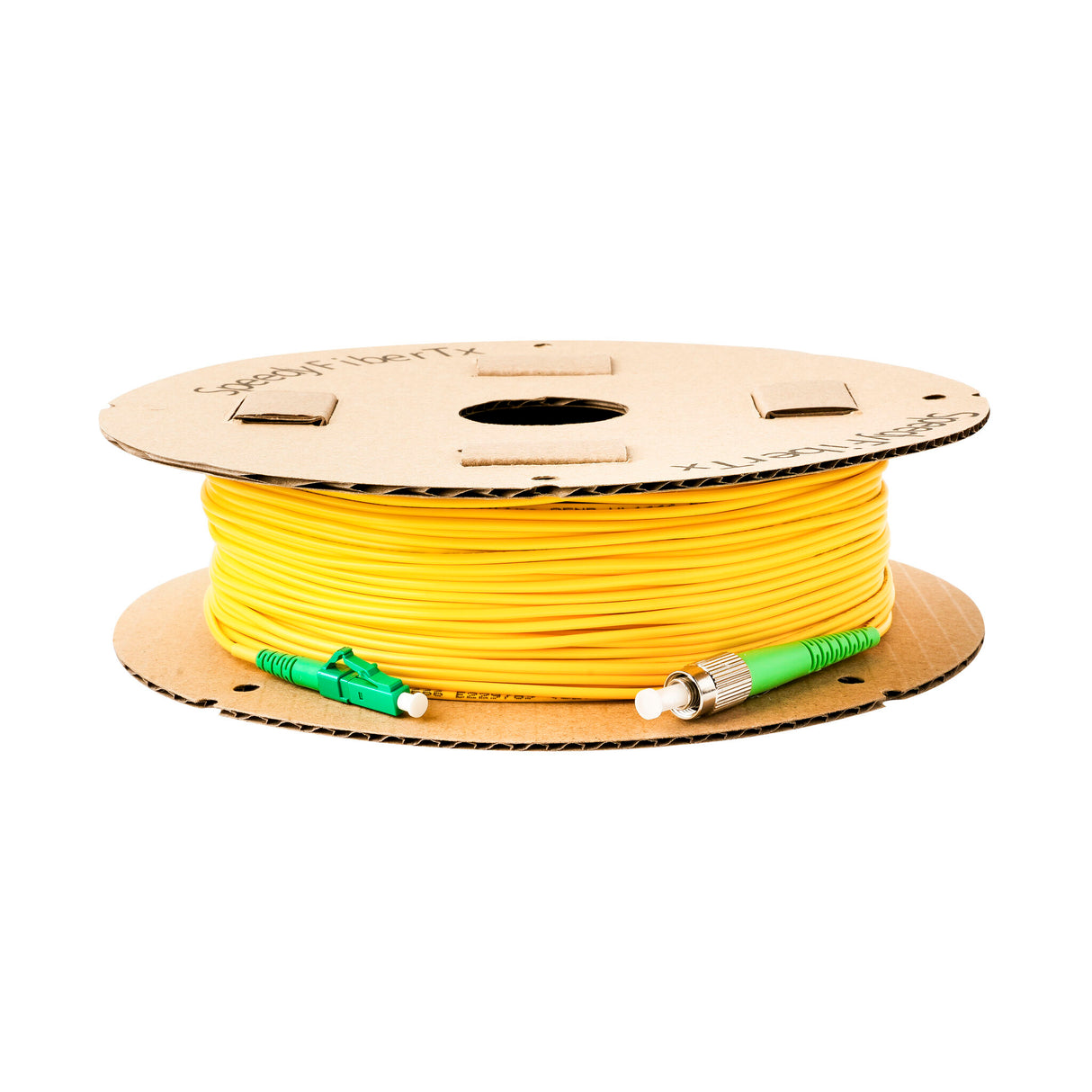 Ultra Low Loss 0.1dB Slim LC/APC to FC/APC Single-mode Simplex Fiber Patch Cable | Corning SMF-28 Ultra Fiber | OS1/OS2 Compatible | OFNR Jacket