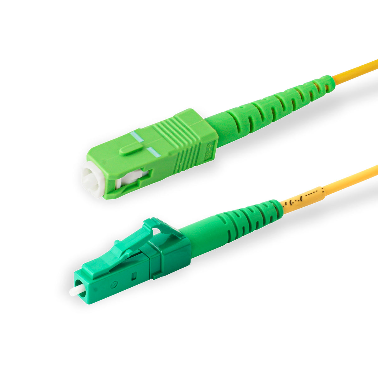 0.2dB Slim LC/APC to SC/APC Single-mode Simplex Fiber Patch Cable | Corning SMF-28 Ultra Fiber | OS1/OS2 Compatible | OFNR Jacket