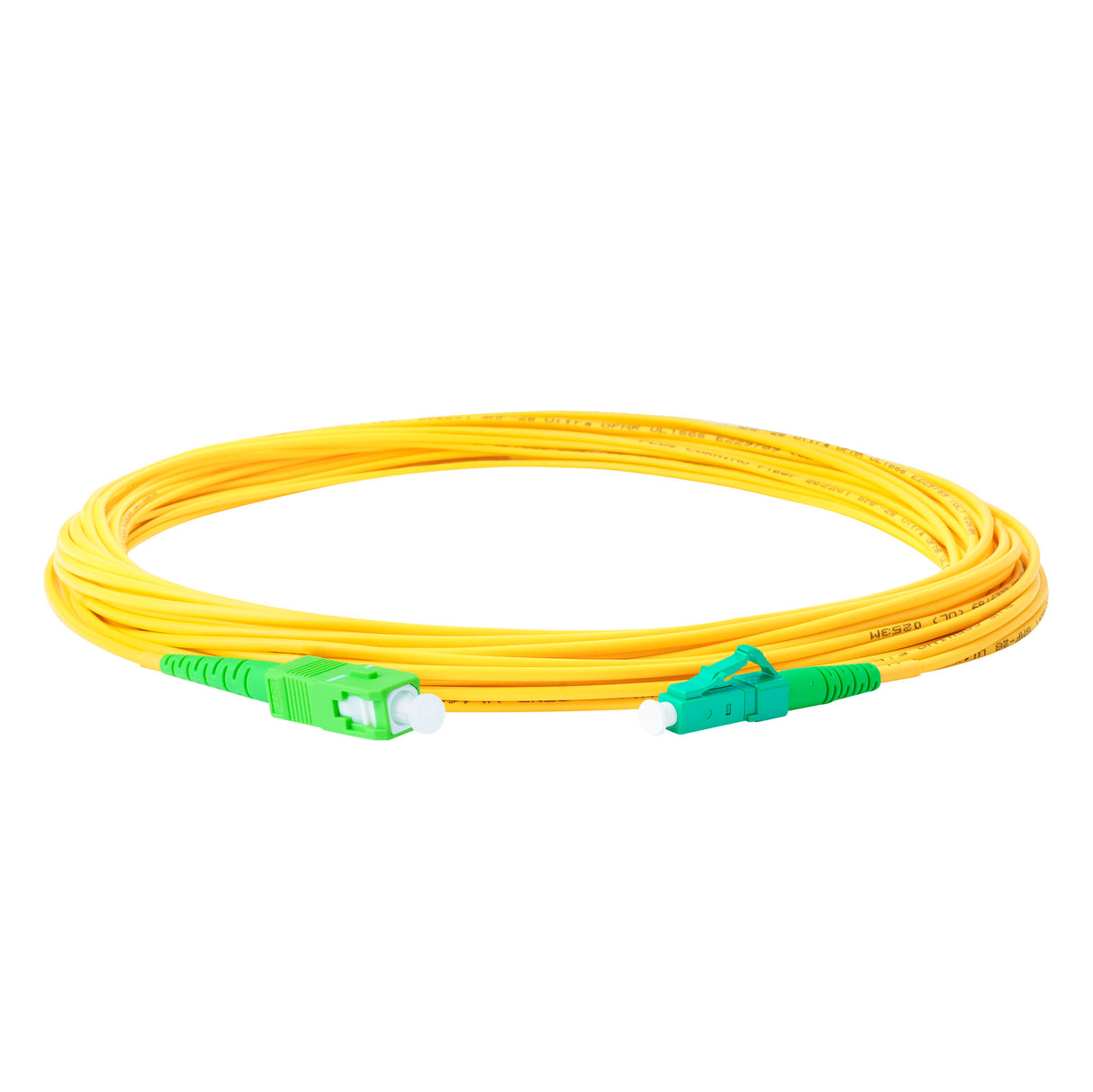 0.2dB Slim LC/APC to SC/APC Single-mode Simplex Fiber Patch Cable | Corning SMF-28 Ultra Fiber | OS1/OS2 Compatible | OFNR Jacket