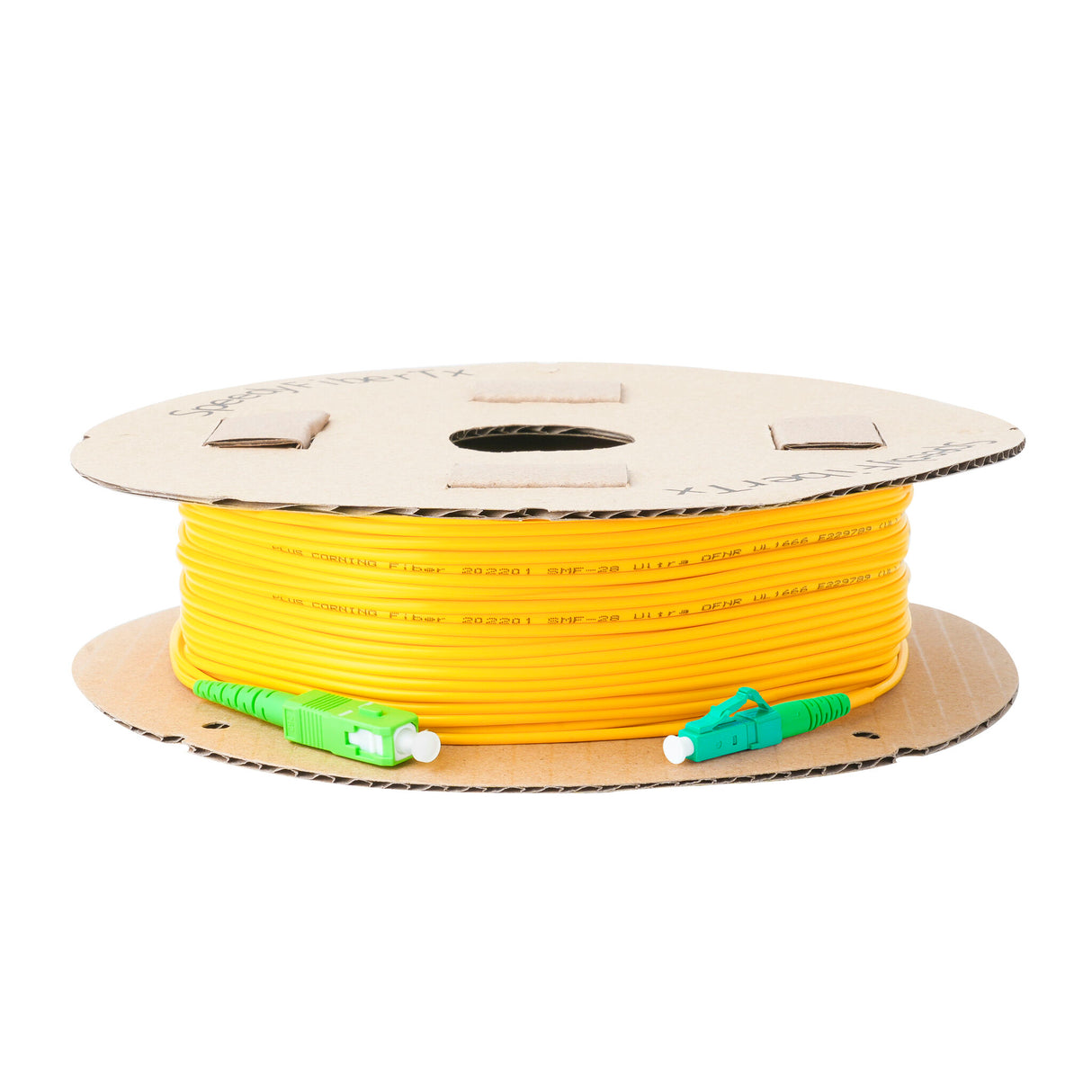 0.2dB Slim LC/APC to SC/APC Single-mode Simplex Fiber Patch Cable | Corning SMF-28 Ultra Fiber | OS1/OS2 Compatible | OFNR Jacket