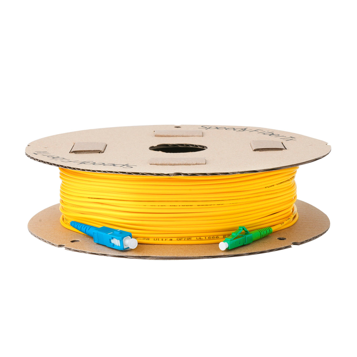0.2dB Slim LC/APC to SC/UPC Single-mode Simplex Fiber Patch Cable | Corning SMF-28 Ultra Fiber | OS1/OS2 Compatible | OFNR Jacket
