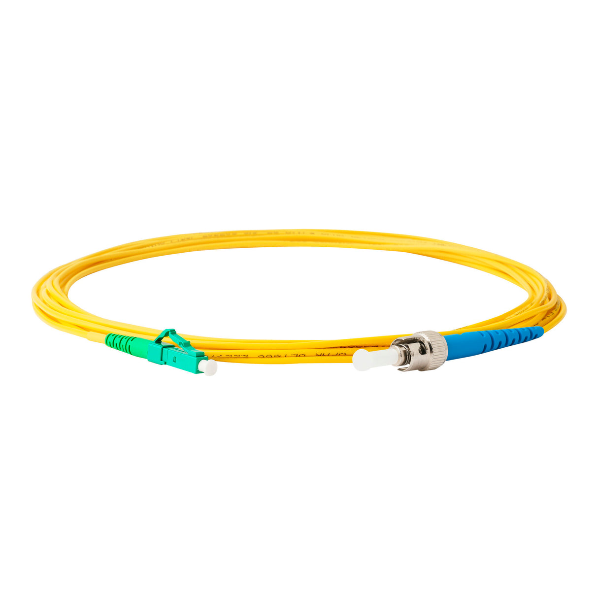 Low Loss 0.15dB LC/APC to ST/UPC Single-mode Simplex Fiber Patch Cable | Corning SMF-28 Ultra Fiber | OS1/OS2 Compatible | OFNR Jacket