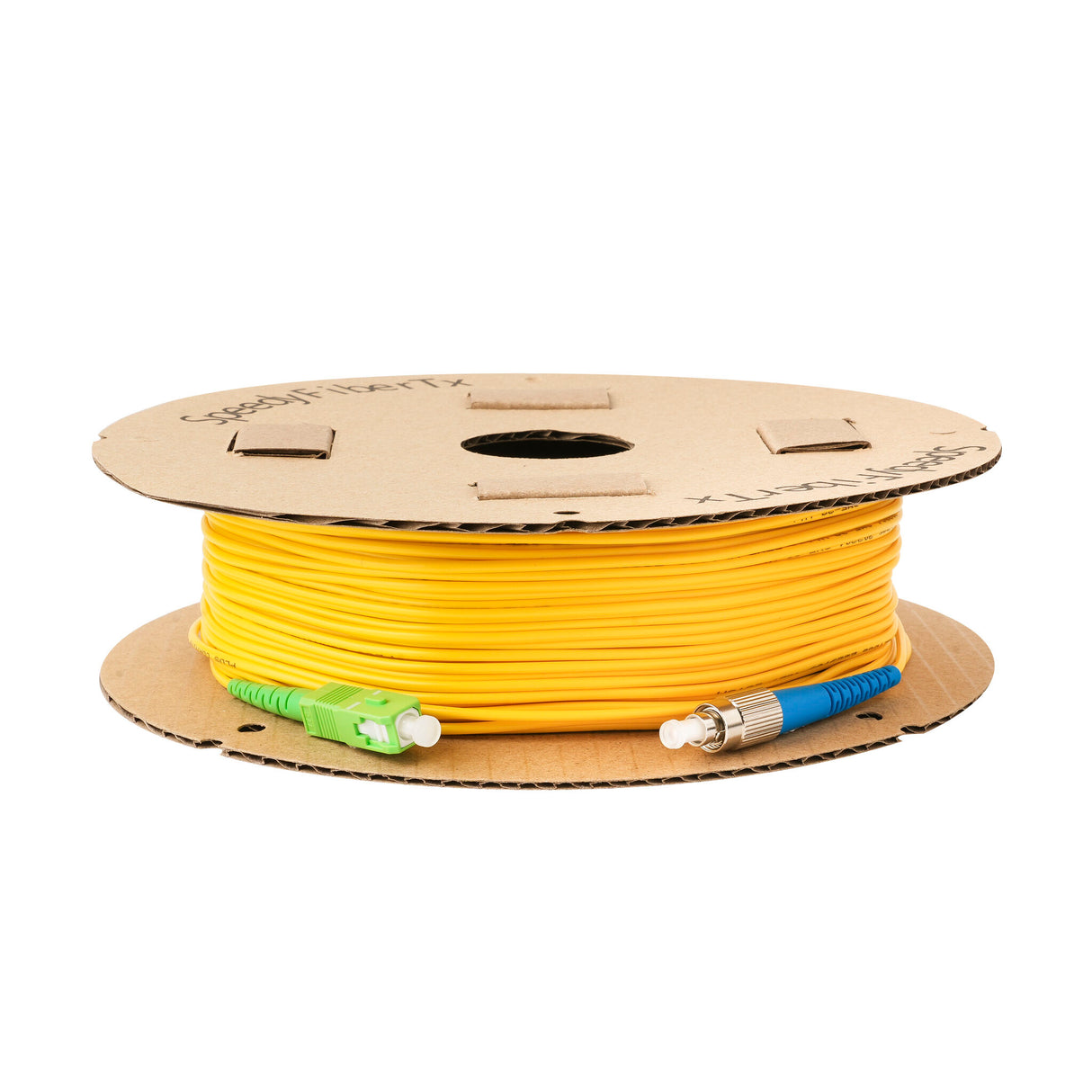 0.2dB Slim SC/APC to FC/UPC Single-mode Simplex Fiber Patch Cable | Corning SMF-28 Ultra Fiber | OS1/OS2 Compatible | OFNR Jacket