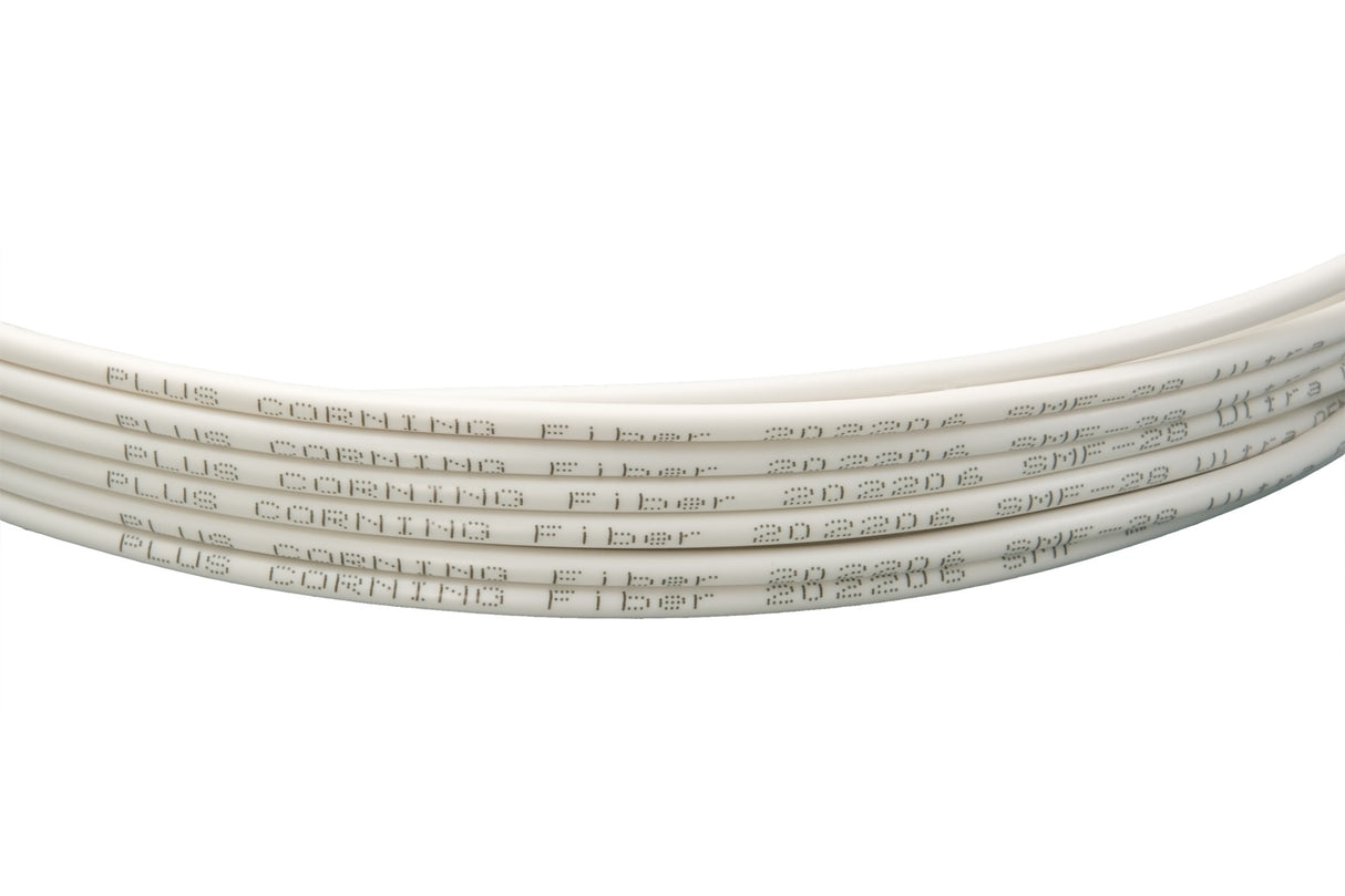 Low Loss 0.15dB SC / APC to SC / APC Single-mode Simplex Armored Fiber Patch Cable | Corning ClearCurve® LBL G657A2 Fiber | Ø3 mm White OFNP Jacket