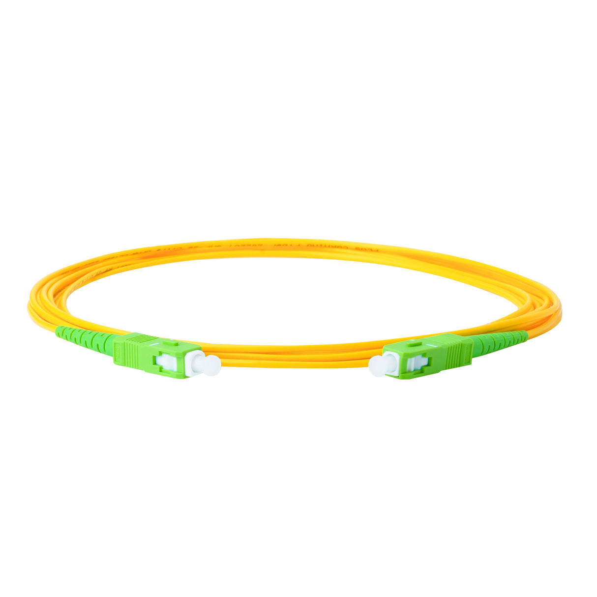 0.2dB Slim SC/APC to SC/APC Single-mode Simplex Fiber Patch Cable | Corning SMF-28 Ultra Fiber | OS1/OS2 Compatible | OFNR Jacket