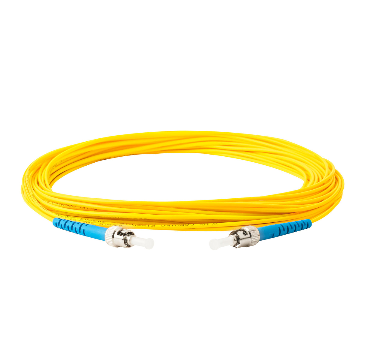 Low Loss 0.15dB ST/UPC to ST/UPC Single-mode Simplex Fiber Patch Cable | Corning SMF-28 Ultra Fiber | OS1/OS2 Compatible | OFNR Jacket