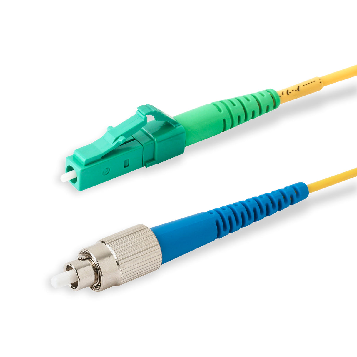 Ultra Low Loss 0.1dB Slim LC/APC to FC/UPC Single-mode Simplex Fiber Patch Cable | Corning SMF-28 Ultra Fiber | OS1/OS2 Compatible | OFNR Jacket