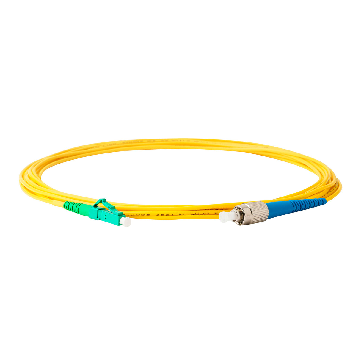 Ultra Low Loss 0.1dB Slim LC/APC to FC/UPC Single-mode Simplex Fiber Patch Cable | Corning SMF-28 Ultra Fiber | OS1/OS2 Compatible | OFNR Jacket