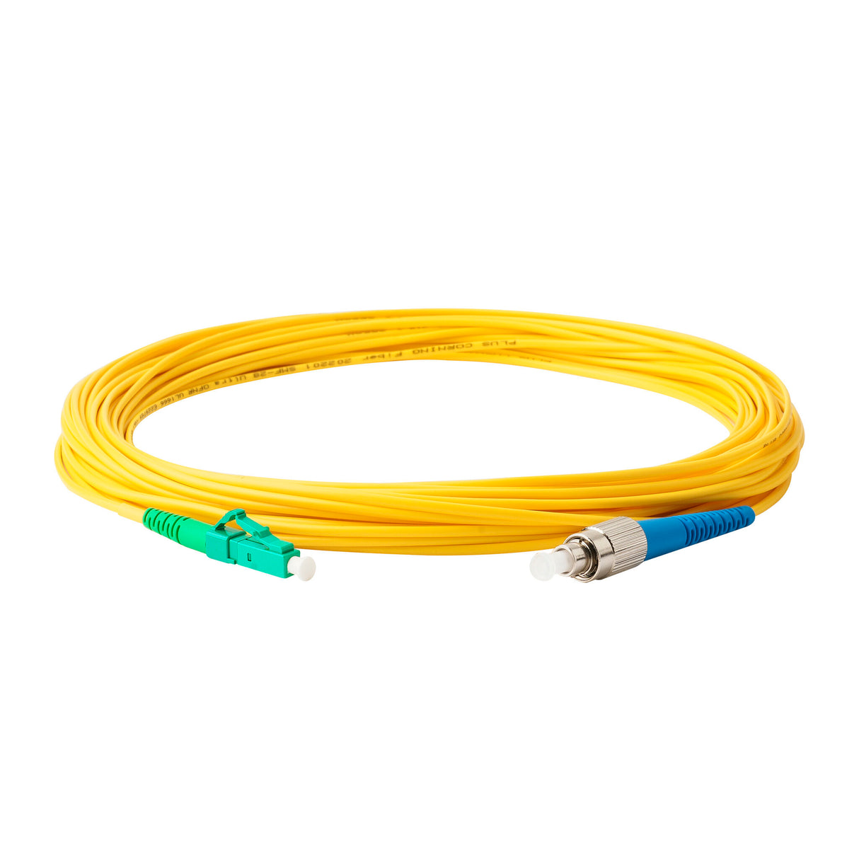 Ultra Low Loss 0.1dB Slim LC/APC to FC/UPC Single-mode Simplex Fiber Patch Cable | Corning SMF-28 Ultra Fiber | OS1/OS2 Compatible | OFNR Jacket