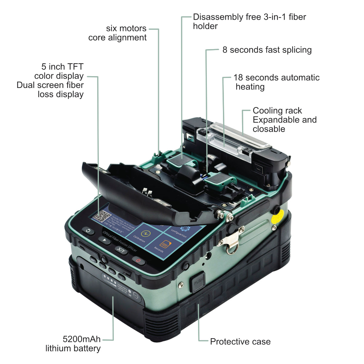 Signal Fire AI-6A+ Fiber Fusion Splicer (6 Motors Core Alignment)
