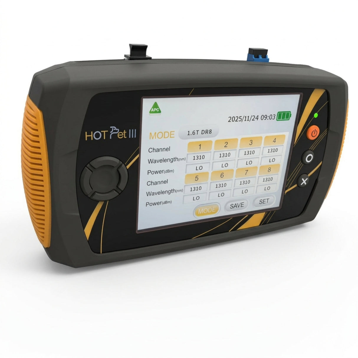 HOT Pet III Power Meter|4CH/8CH MPO Testing for 400G/800G Transceivers