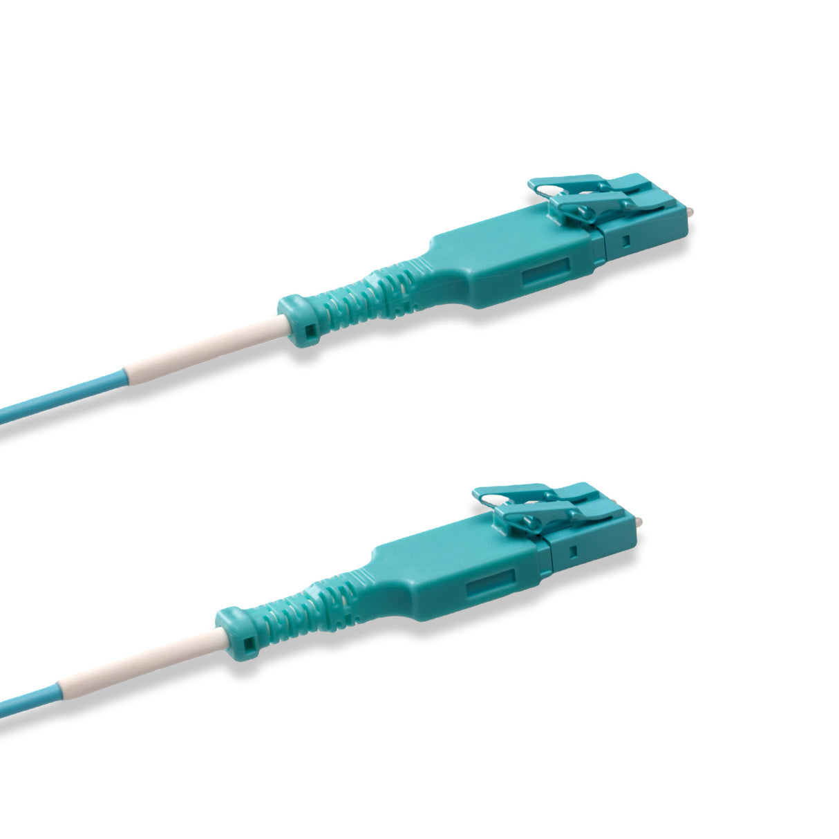 Easy-Pull Uniboot 0.2dB OM4 LC/UPC to LC/UPC Fiber Patch Cable | Corning OM4 Fiber | Aqua Connector | OFNP Jacket | Speedy Model A Easy-Pull Uniboot