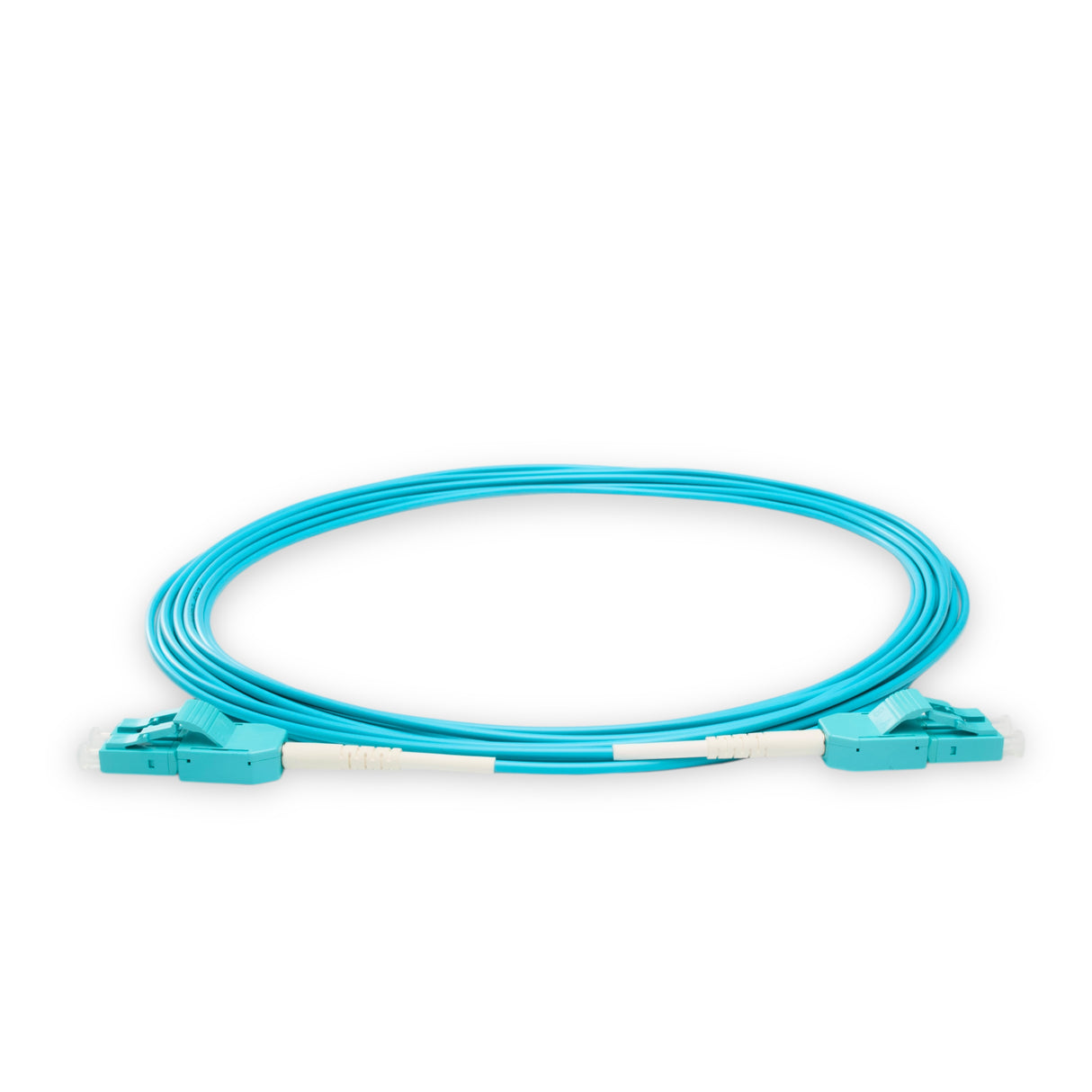 Uniboot 0.2dB OM4 LC/UPC to LC/UPC Fiber Patch Cable | Polarity Switchable | Corning OM4 Fiber | Aqua Connector | LSZH Jacket | Speedy Model A Uniboot