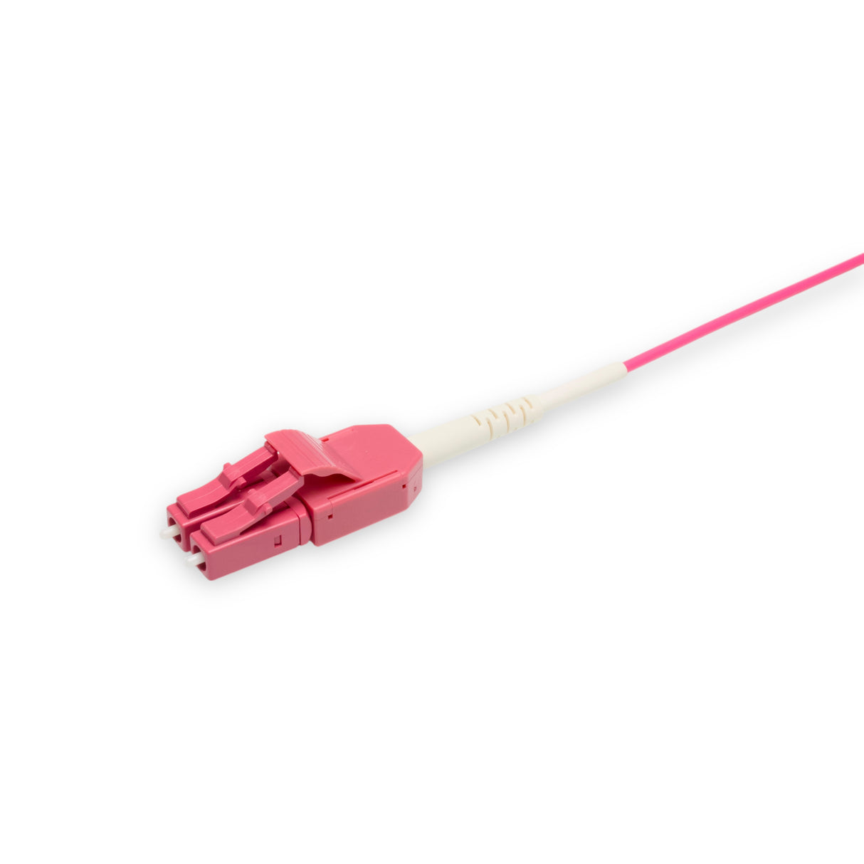Uniboot 0.2dB OM4 LC/UPC to LC/UPC Fiber Patch Cable | Polarity Switchable | Corning OM4 Fiber | Magenta Connector | OFNR Jacket | Speedy Model A Uniboot