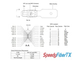 24 Fibers MPO Female Low Loss Single-mode Fiber Loopback Module