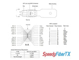 24 Fibers MPO Male Low Loss Single-mode Fiber Loopback Module