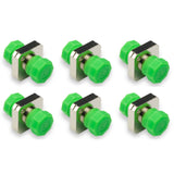 6-pack FC/APC to FC/APC Mating Sleeve Narrow Key Square Flange 2.0mm