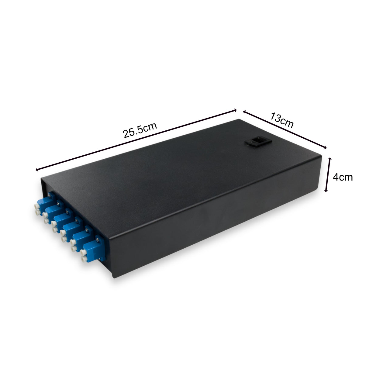 Fiber Optic Terminal Box | 12 LC/UPC SM Pigtails | 6 LC Duplex Adapters